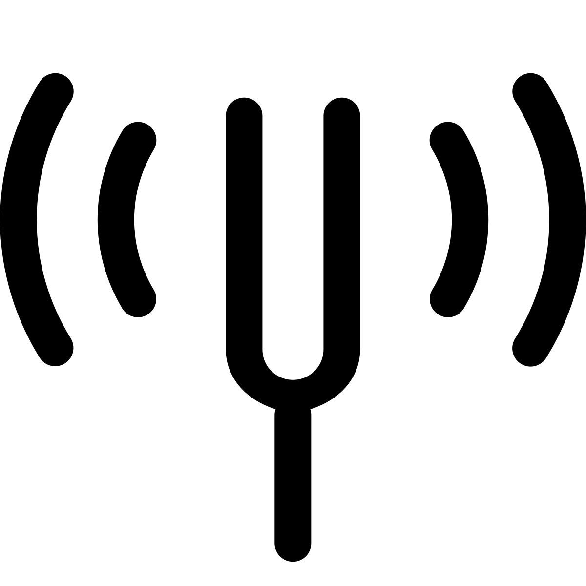 forma light filled style tuning fork icon