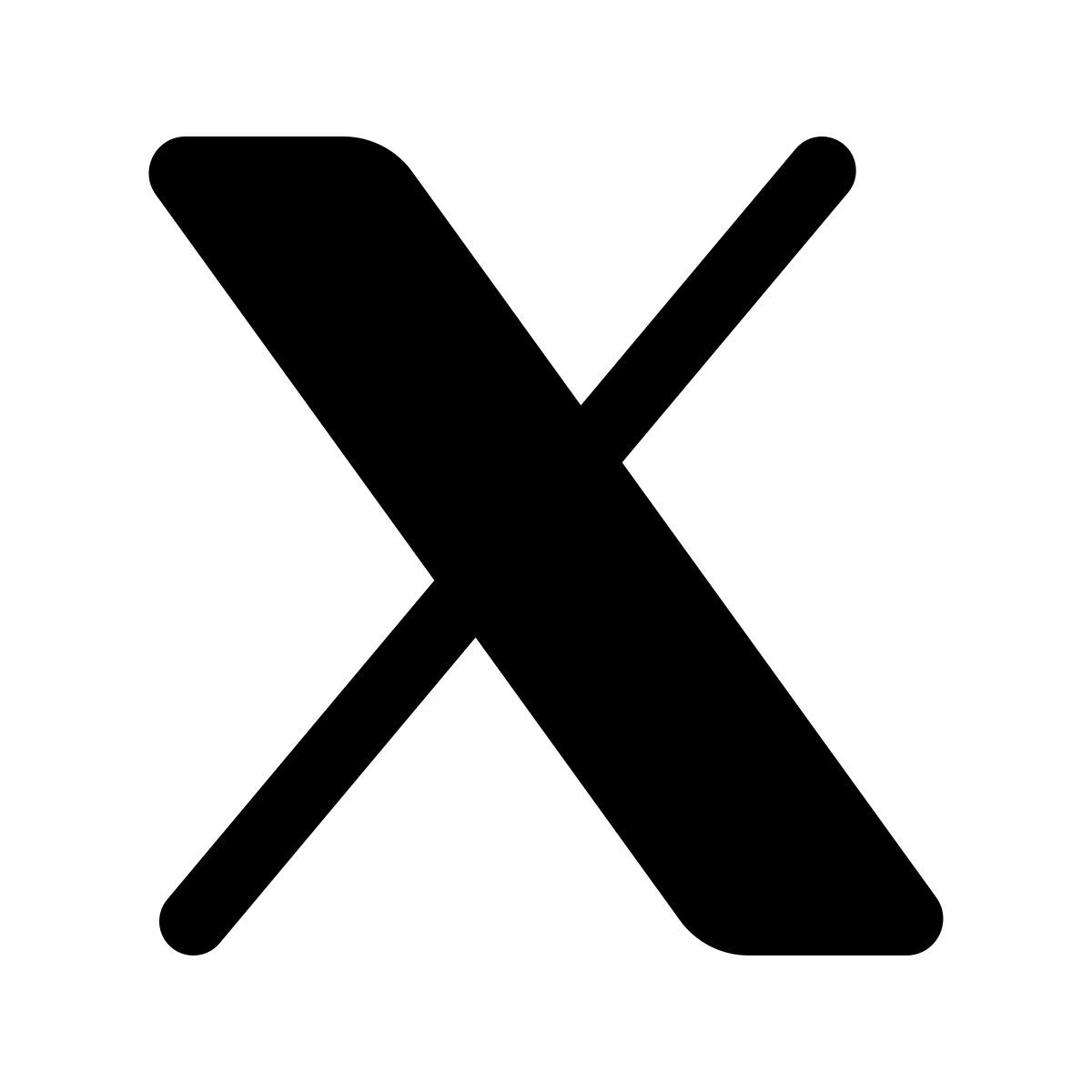 forma light filled style twitterx icon