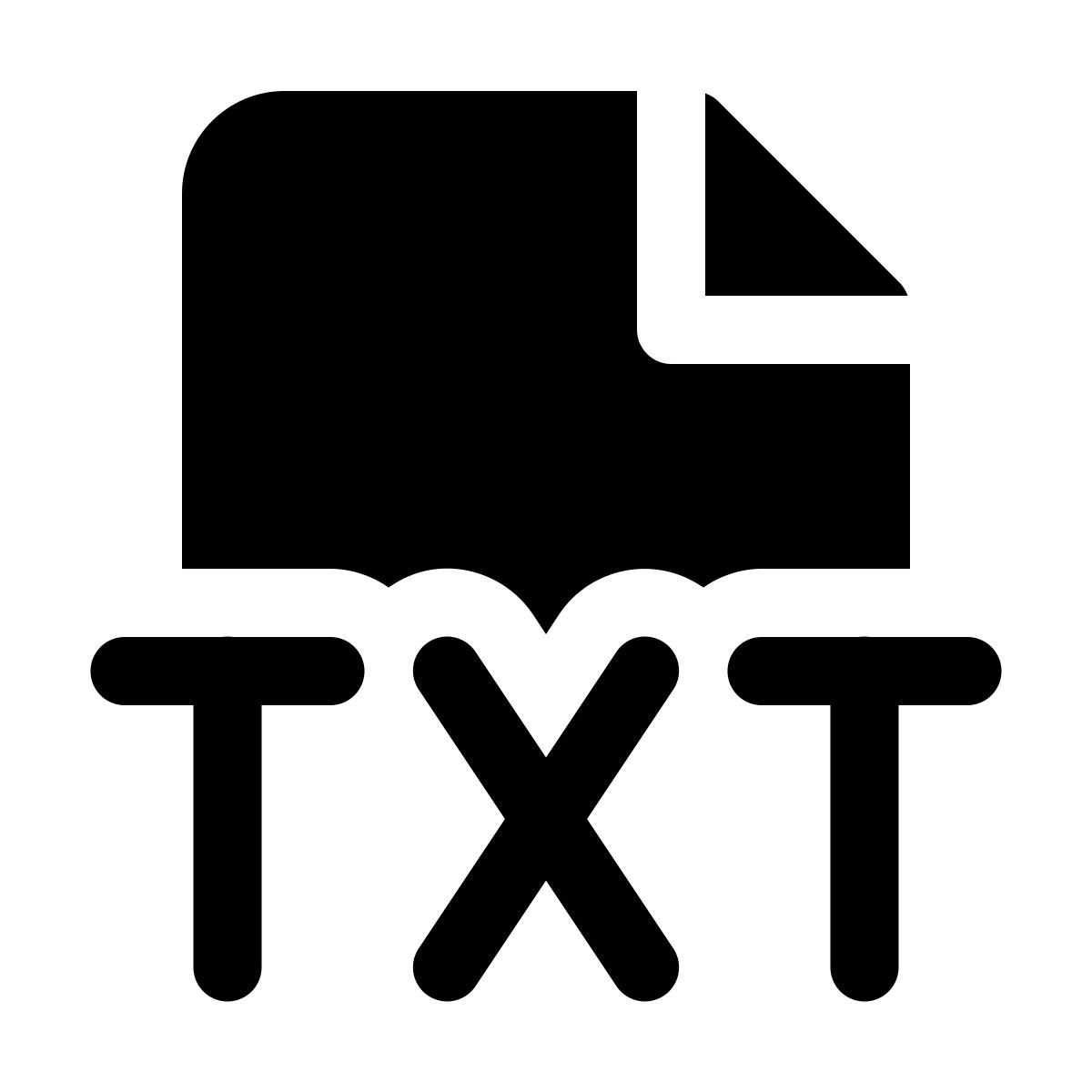 forma light filled style testo icon