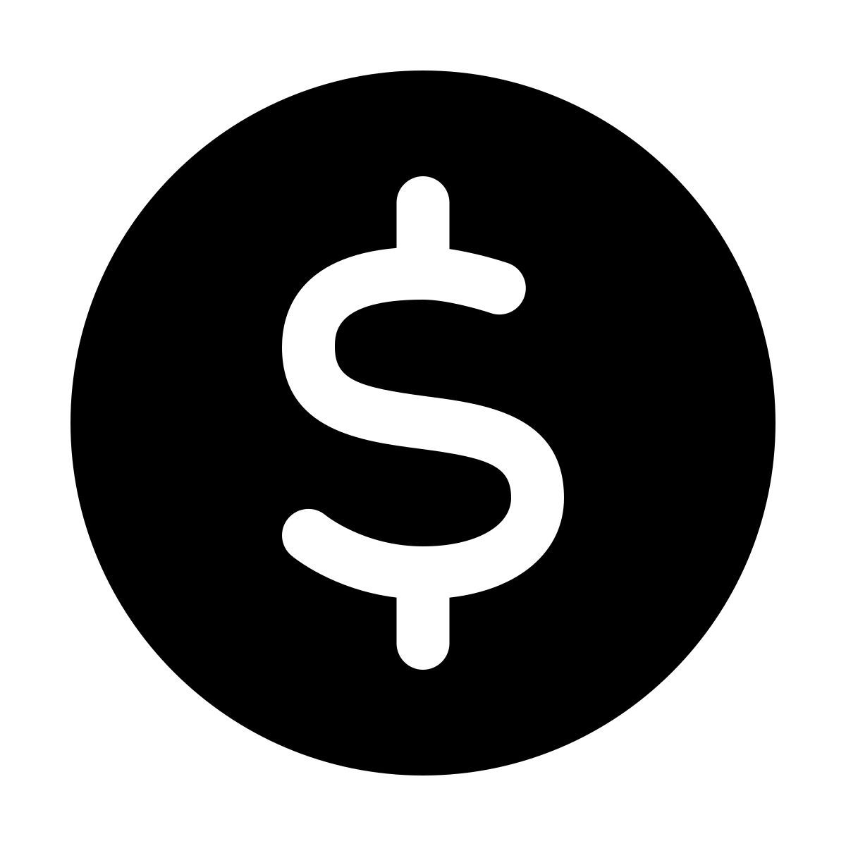 forma light filled style us dollar circled icon