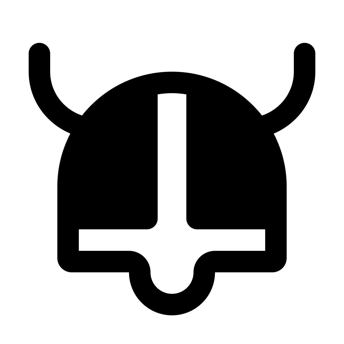 forma light filled style casco de vikingo icon