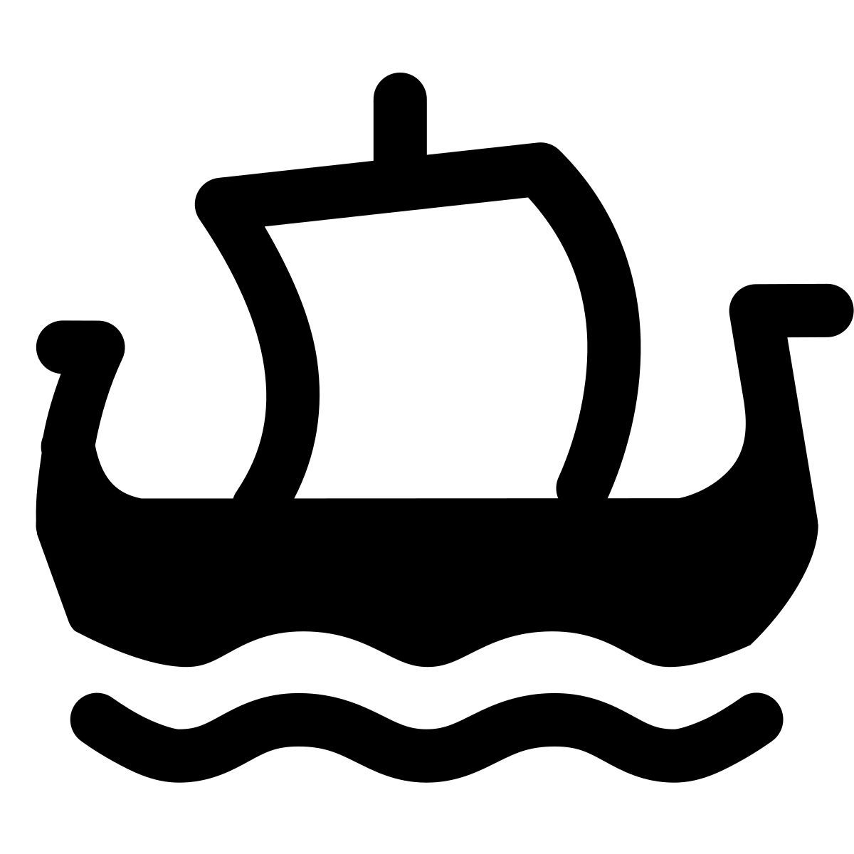 forma light filled style viking ship icon