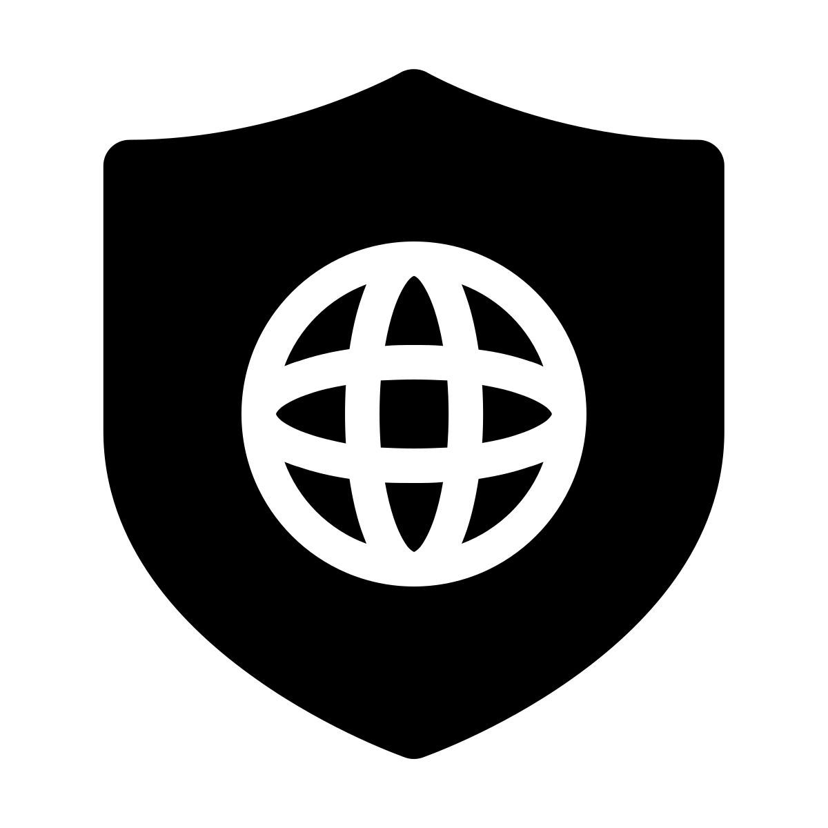 forma light filled style bouclier web icon