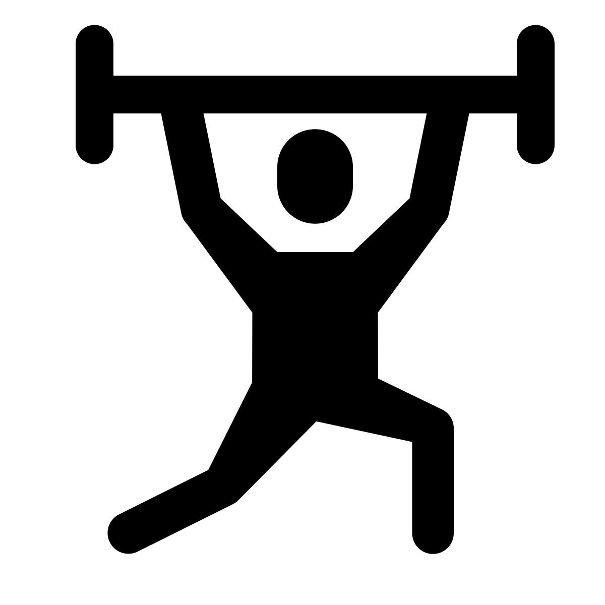 forma light filled style levantamiento de pesas icon