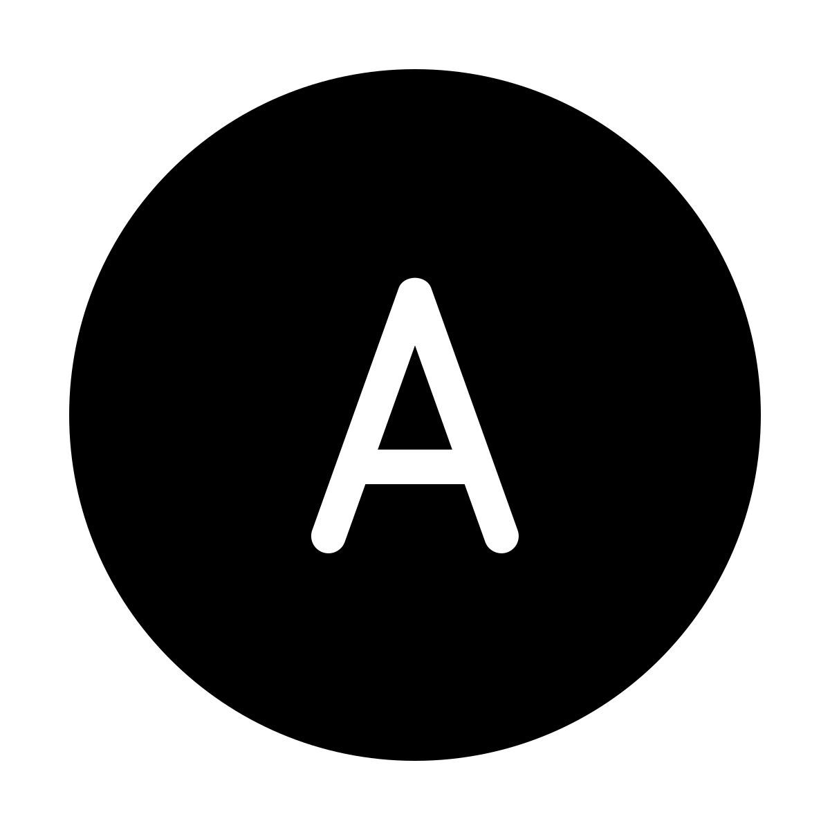 forma light filled style xbox a icon