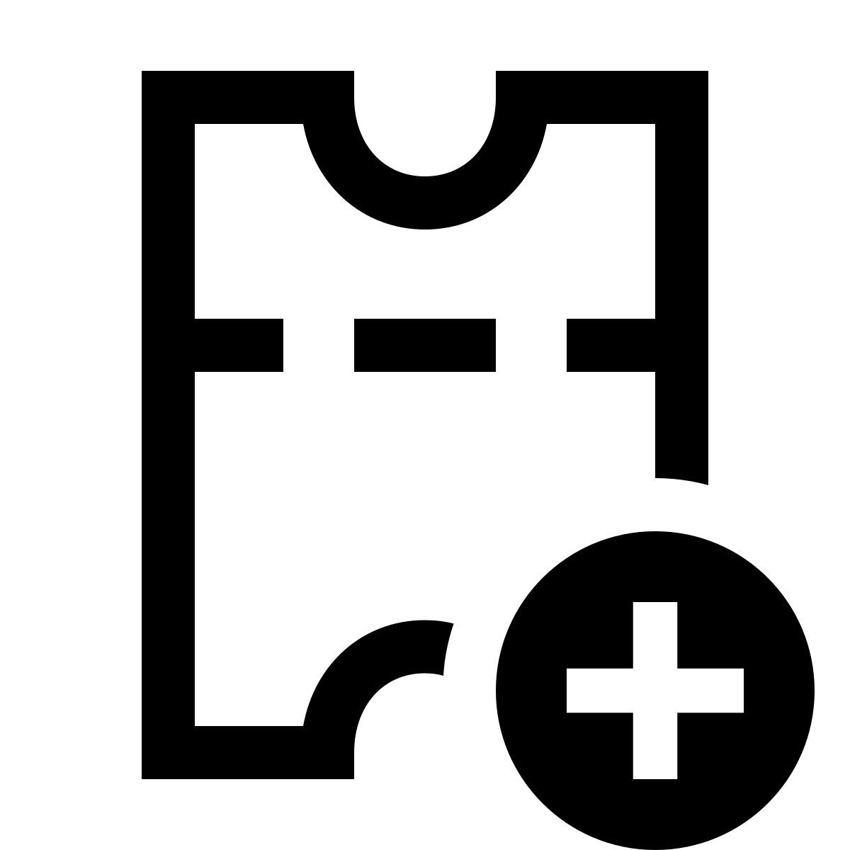 forma light sharp style aggiungi biglietto icon