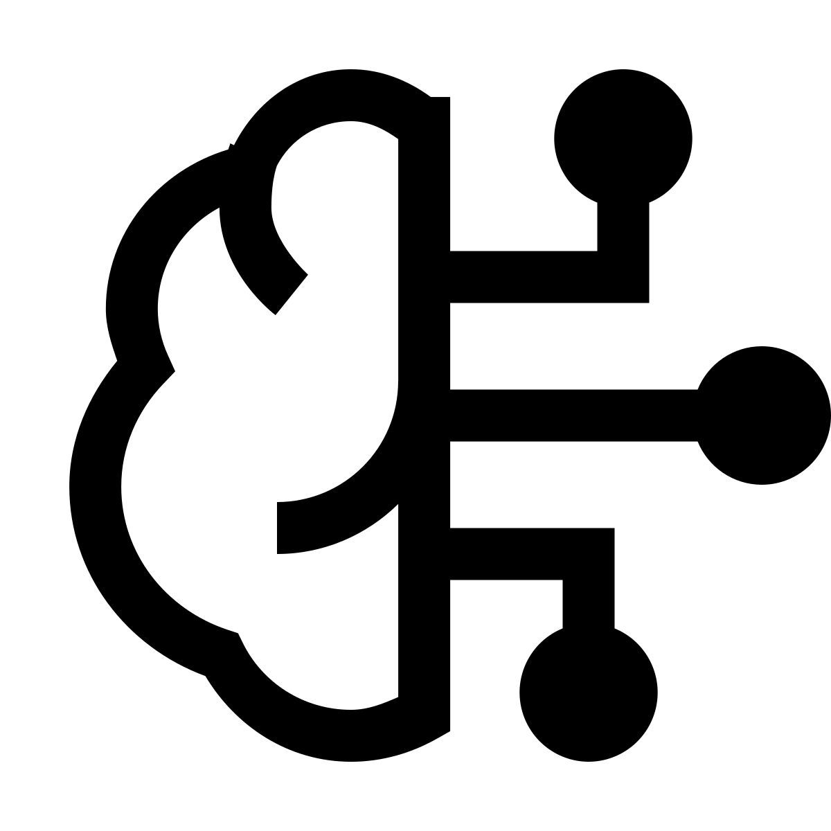 forma light sharp style artificial intelligence brain icon