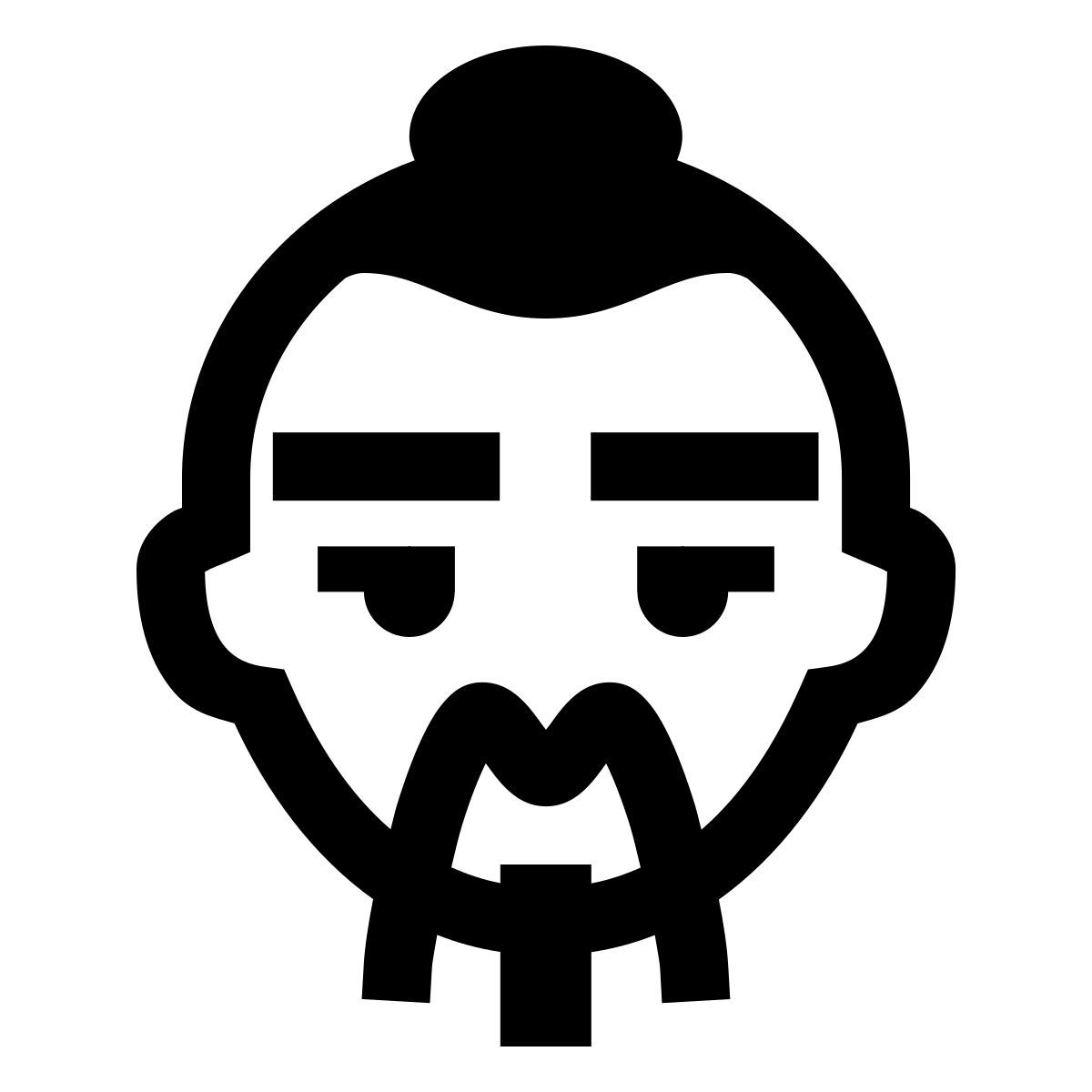 forma light sharp style carattere asiatico icon