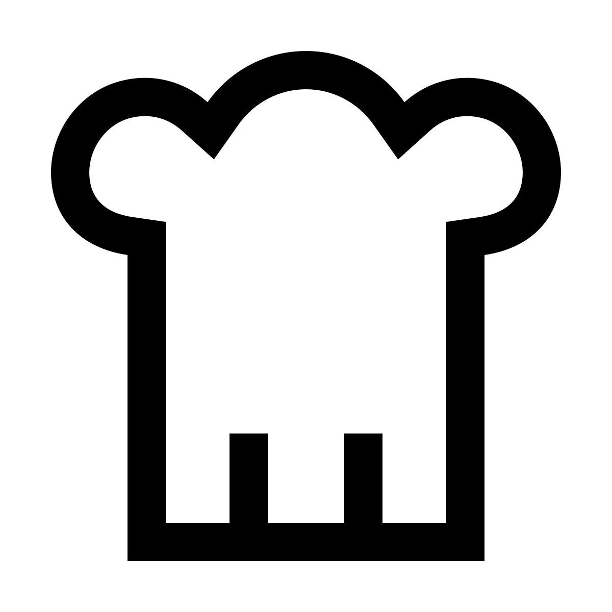 forma light sharp style sombrero de chef icon