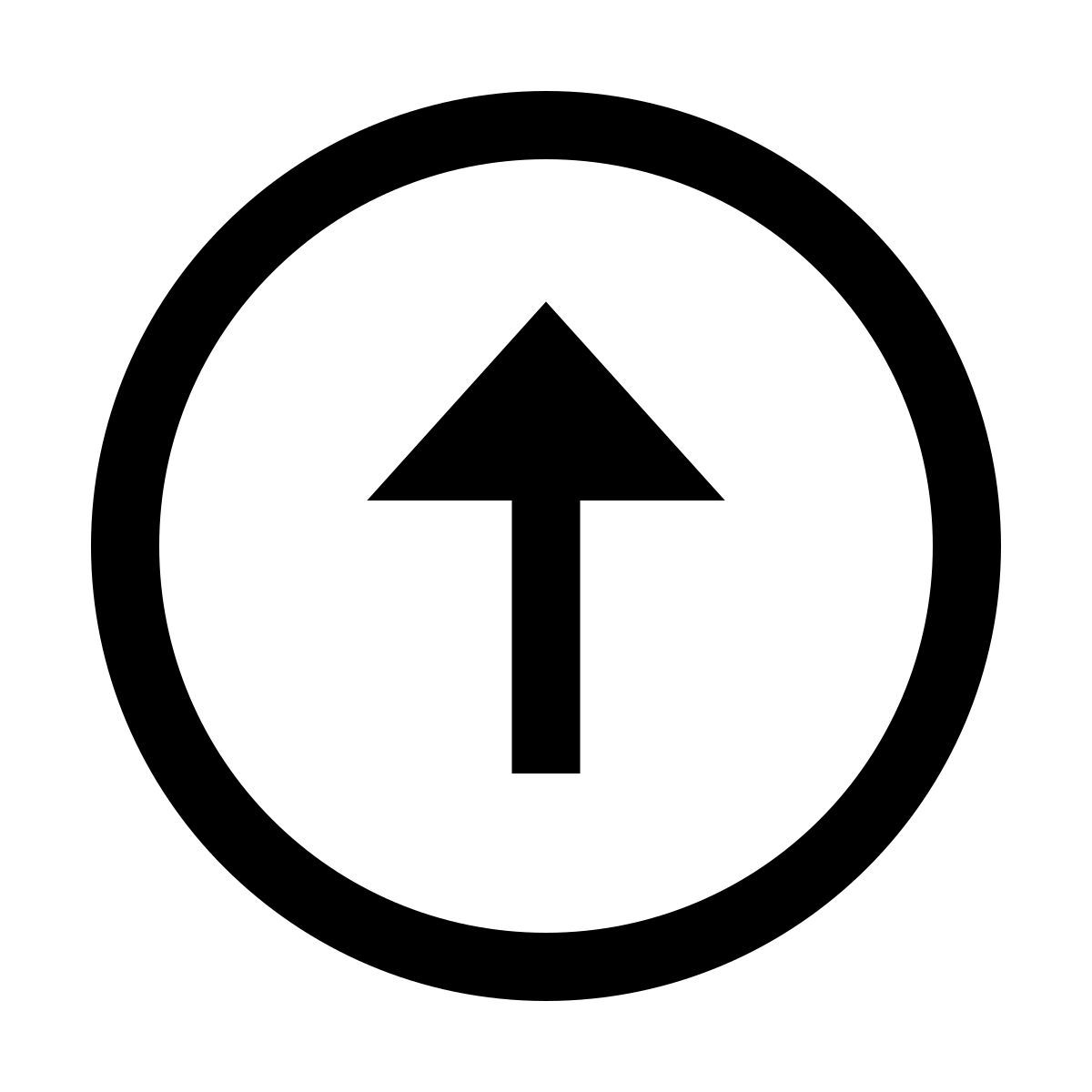 forma light sharp style upward arrow icon