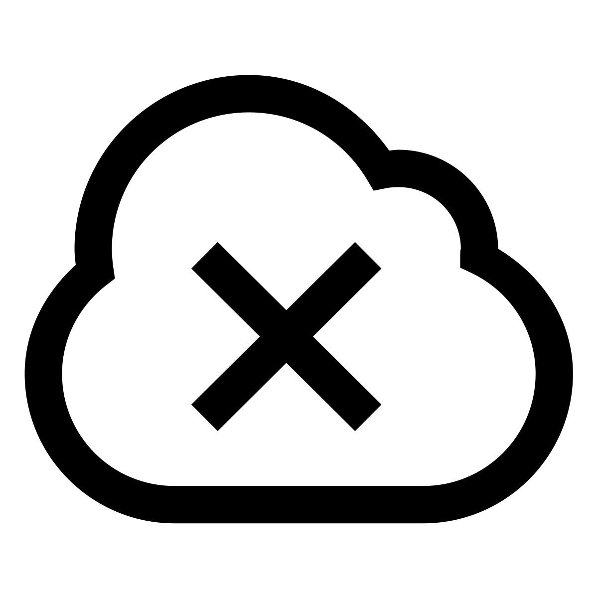 forma light sharp style cloud cross icon
