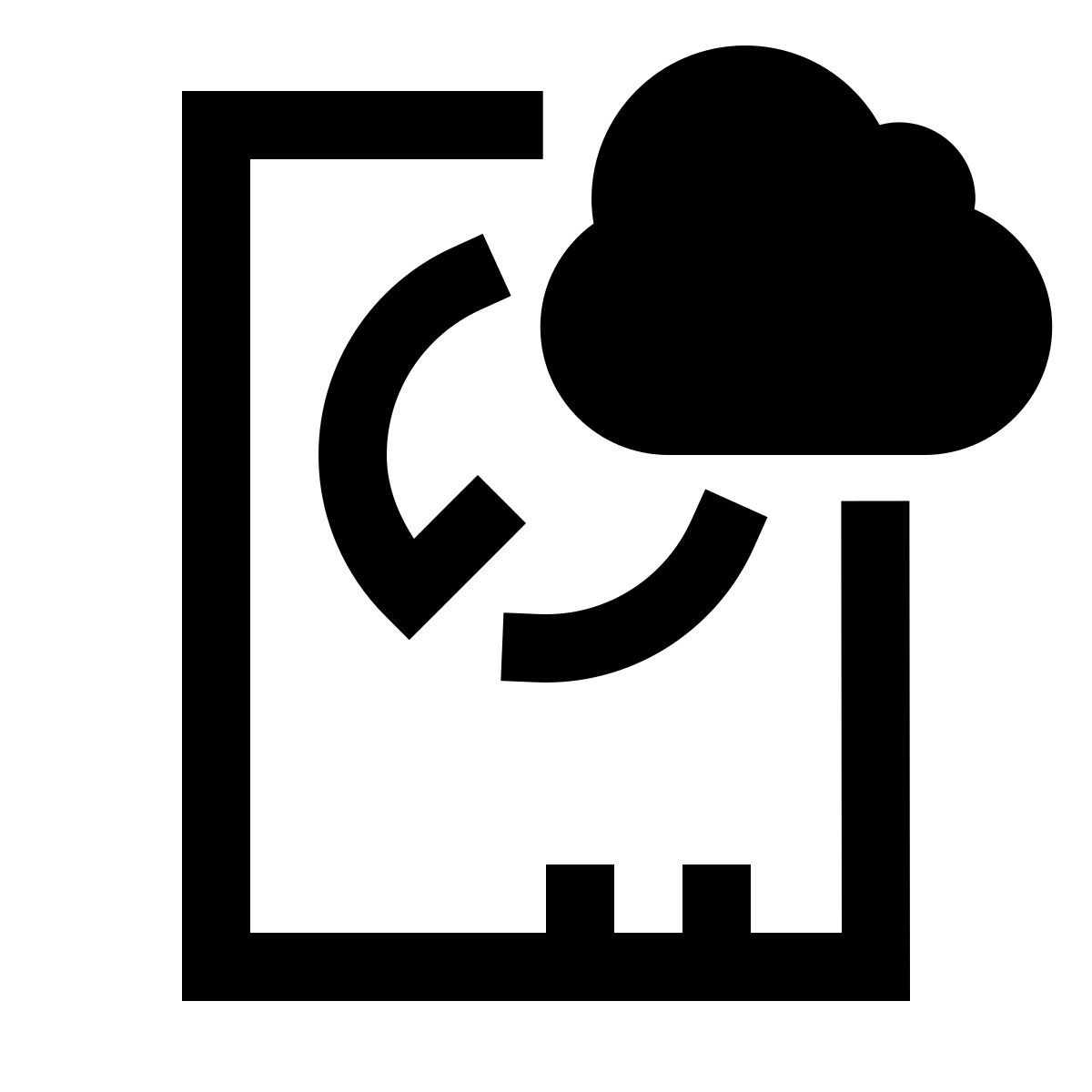 forma light sharp style cloud storage icon