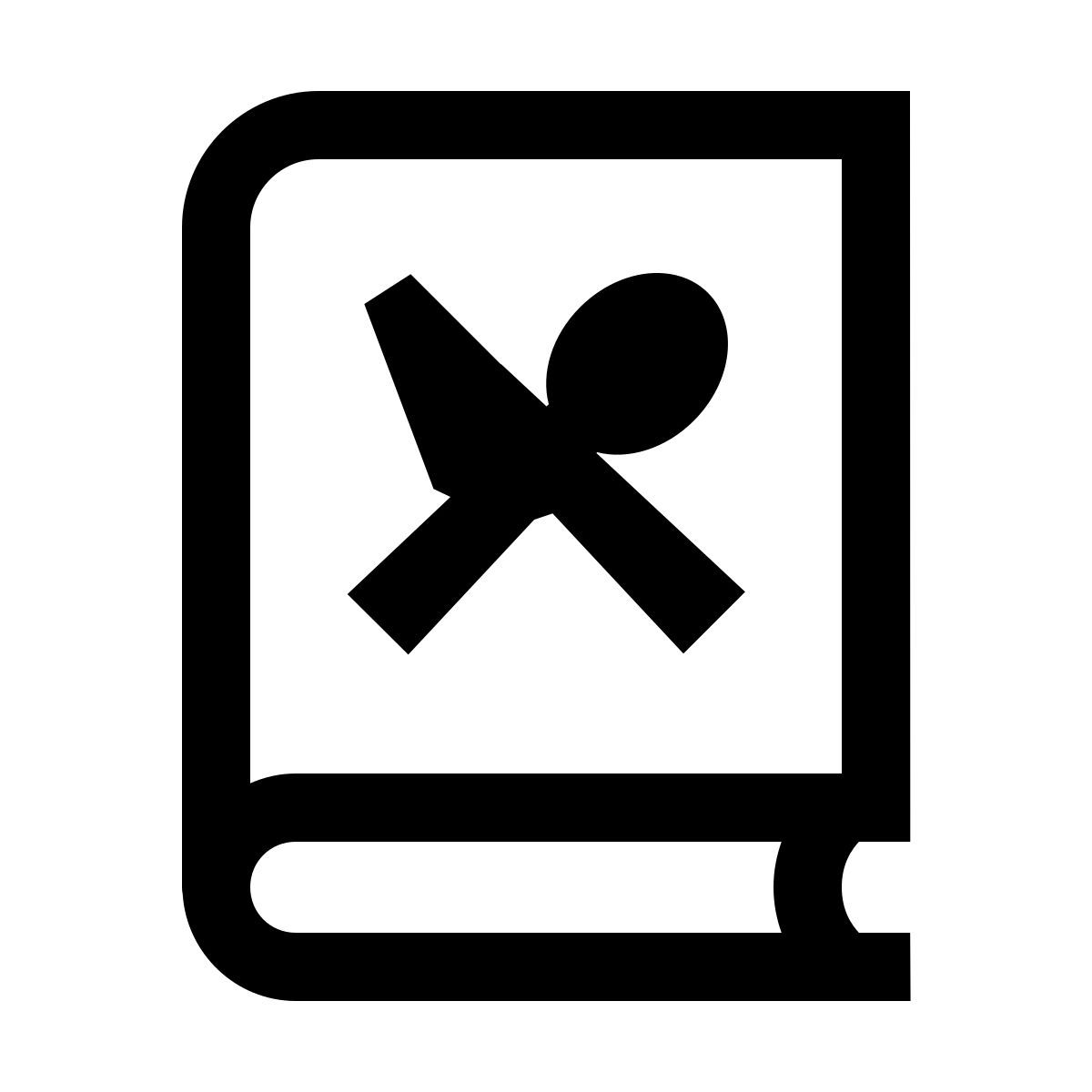 forma light sharp style libro de cocina icon