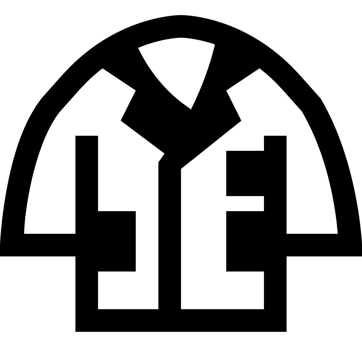 forma light sharp style bata de laboratorio médicos icon