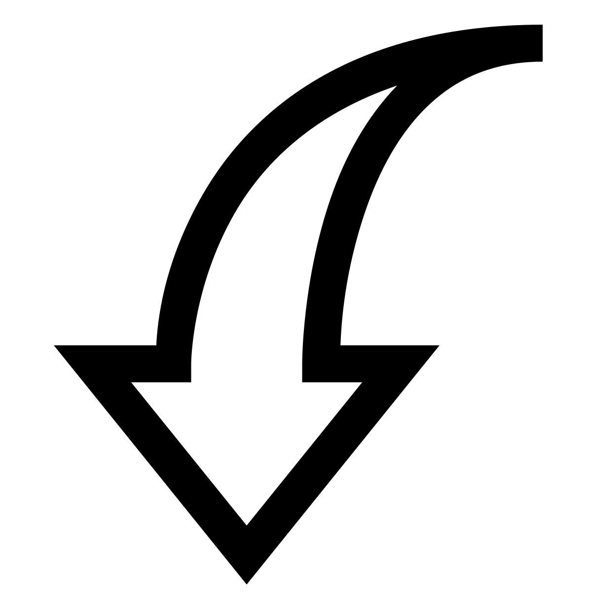 forma light sharp style verso il basso 3 icon