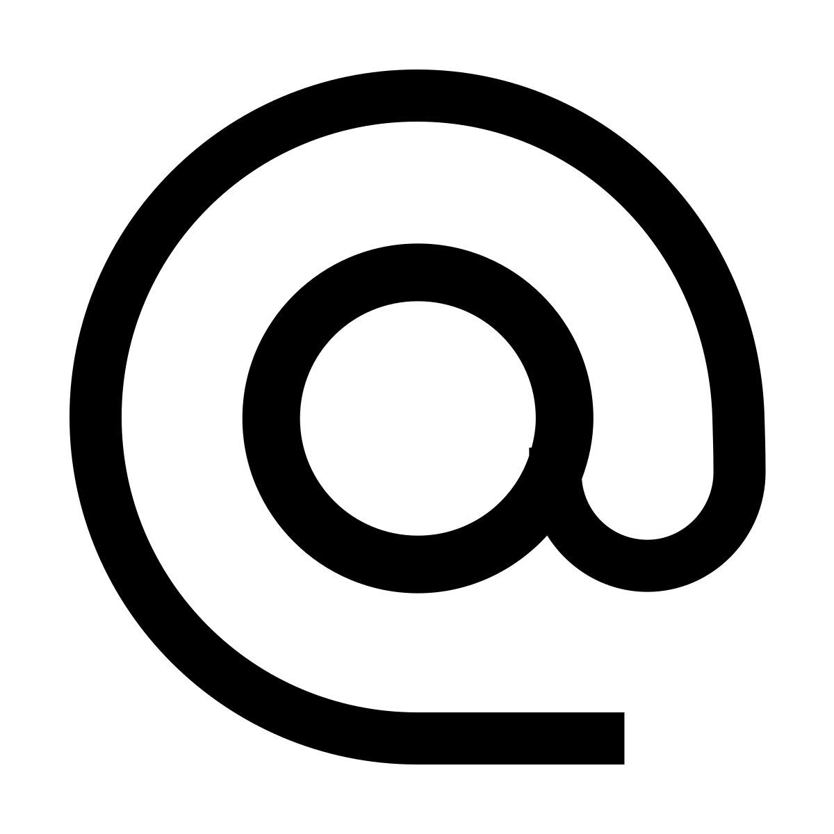 forma light sharp style email icon