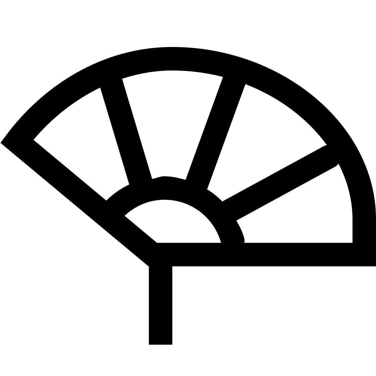 forma light sharp style hand fan icon