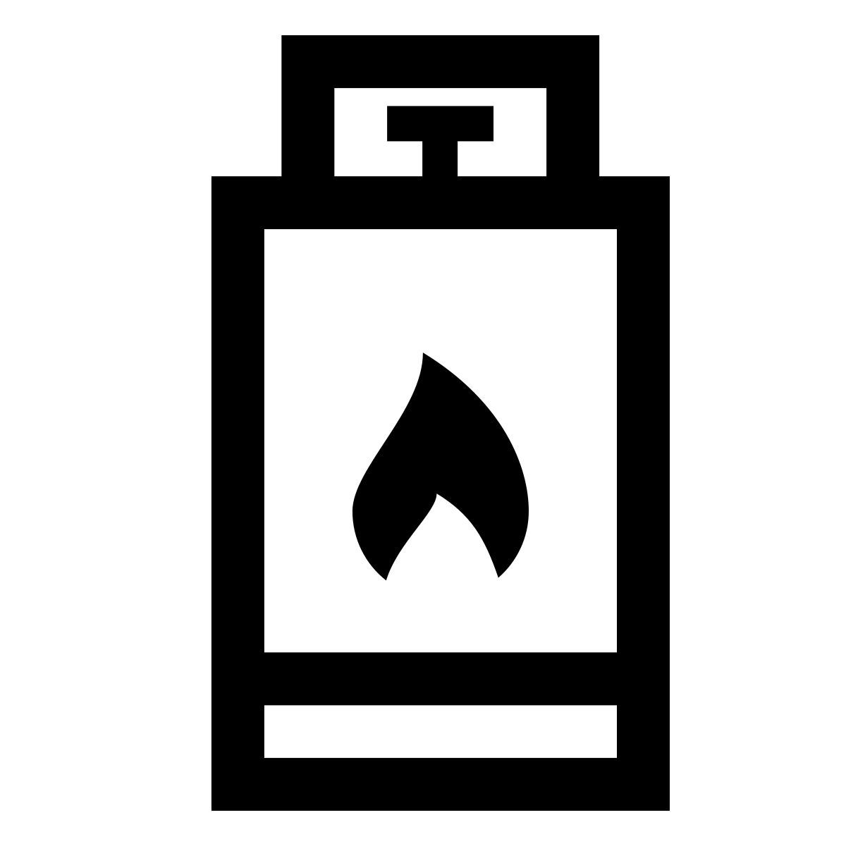 forma light sharp style botella con gas icon