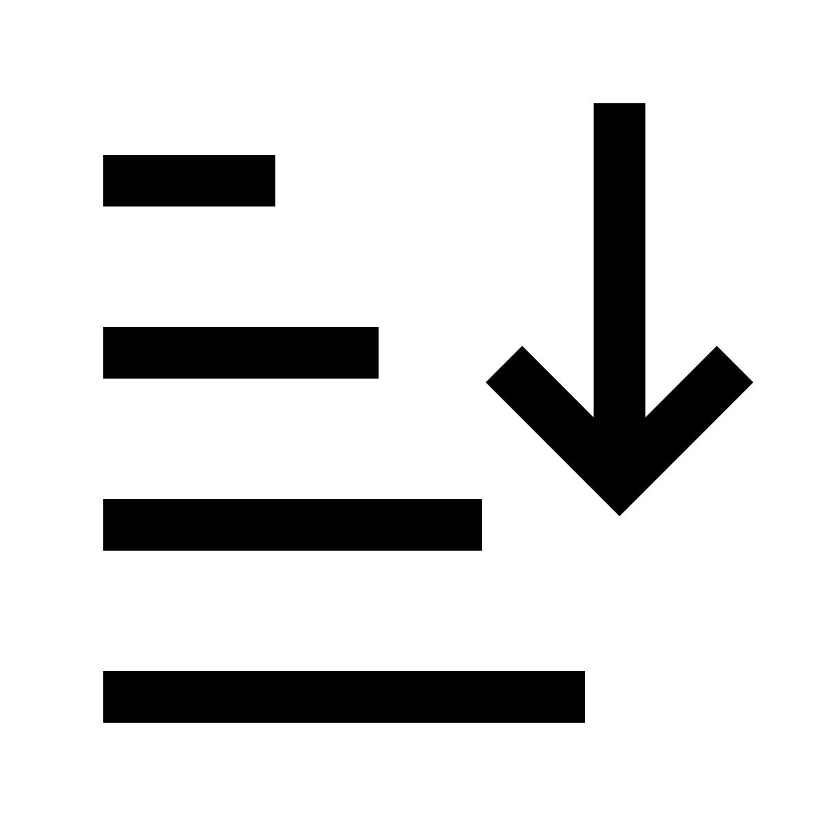 forma light sharp style ascending sorting icon