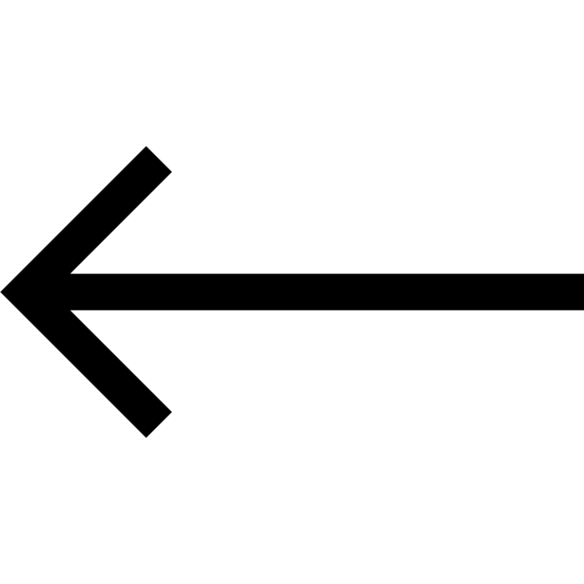 forma light sharp style long arrow left icon