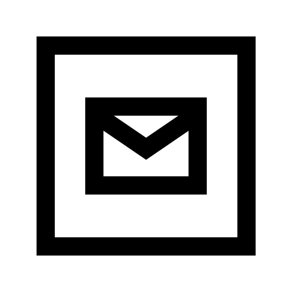 forma light sharp style messaggio squadrato icon