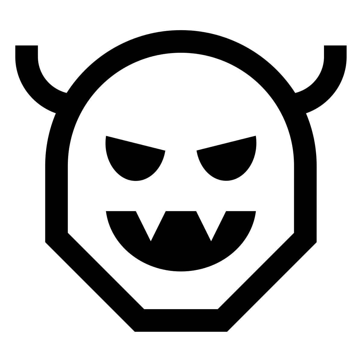 forma light sharp style cara de monstruo icon