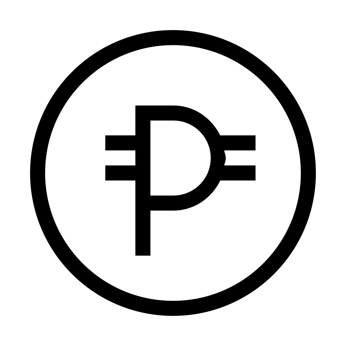 forma light sharp style peso symbol icon