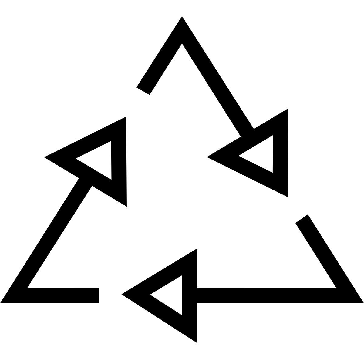 forma light sharp style recycling icon