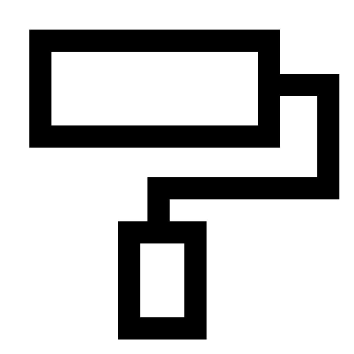 forma light sharp style pennello a rullo icon