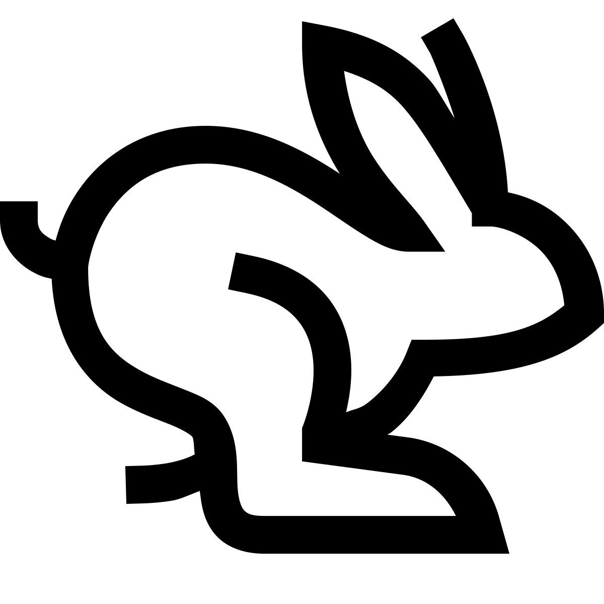 forma light sharp style coniglio in corsa icon