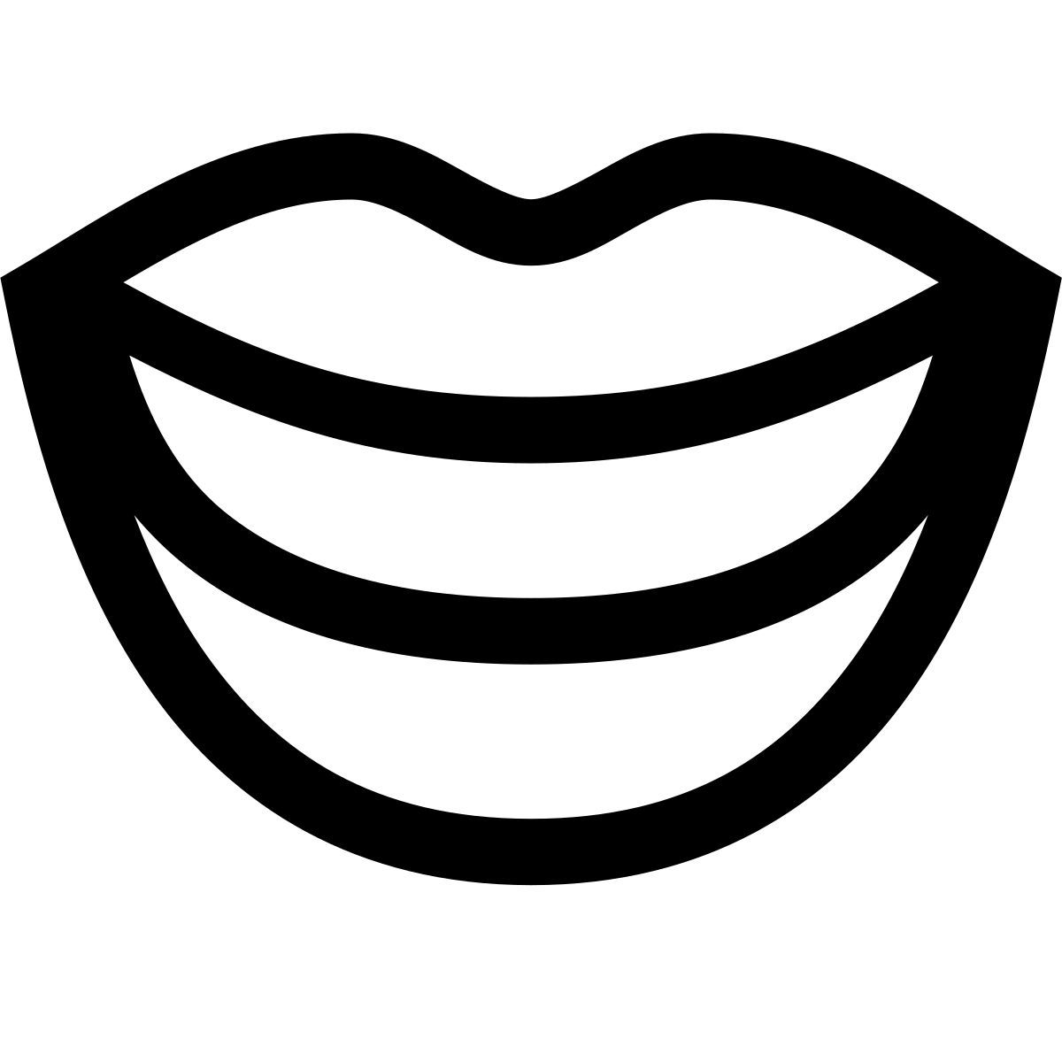 forma light sharp style smiling mouth icon
