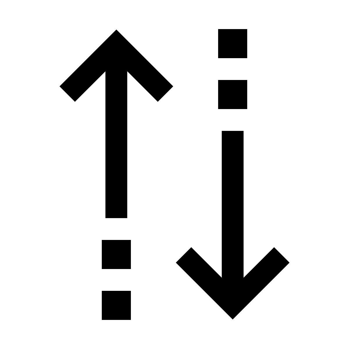 forma light sharp style sorting arrows icon