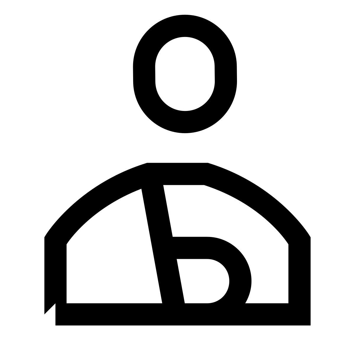 forma light sharp style bendaggio triangolare icon