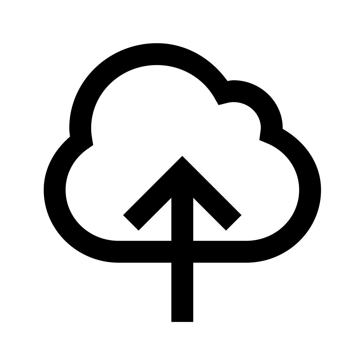 forma light sharp style upload to cloud icon