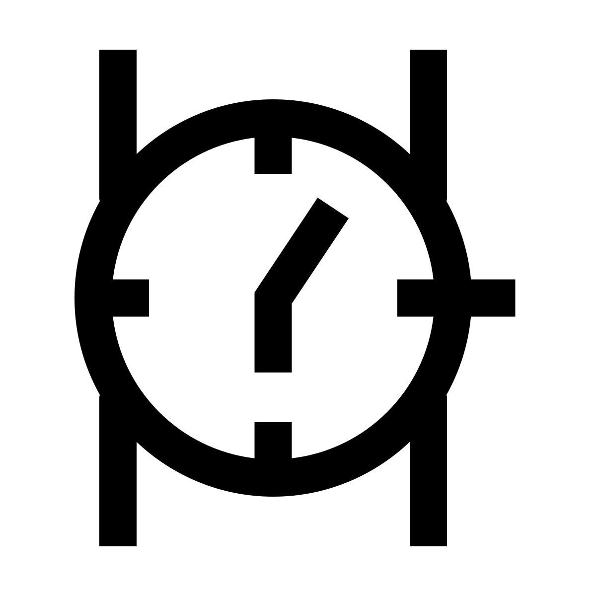 forma light sharp style relojes vista de frente filled icon