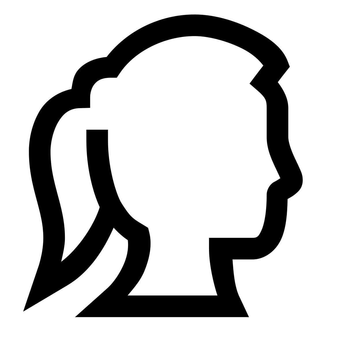 forma light sharp style 여자 머리 icon