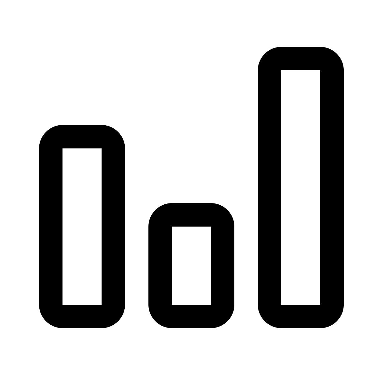 forma light style bar chart icon