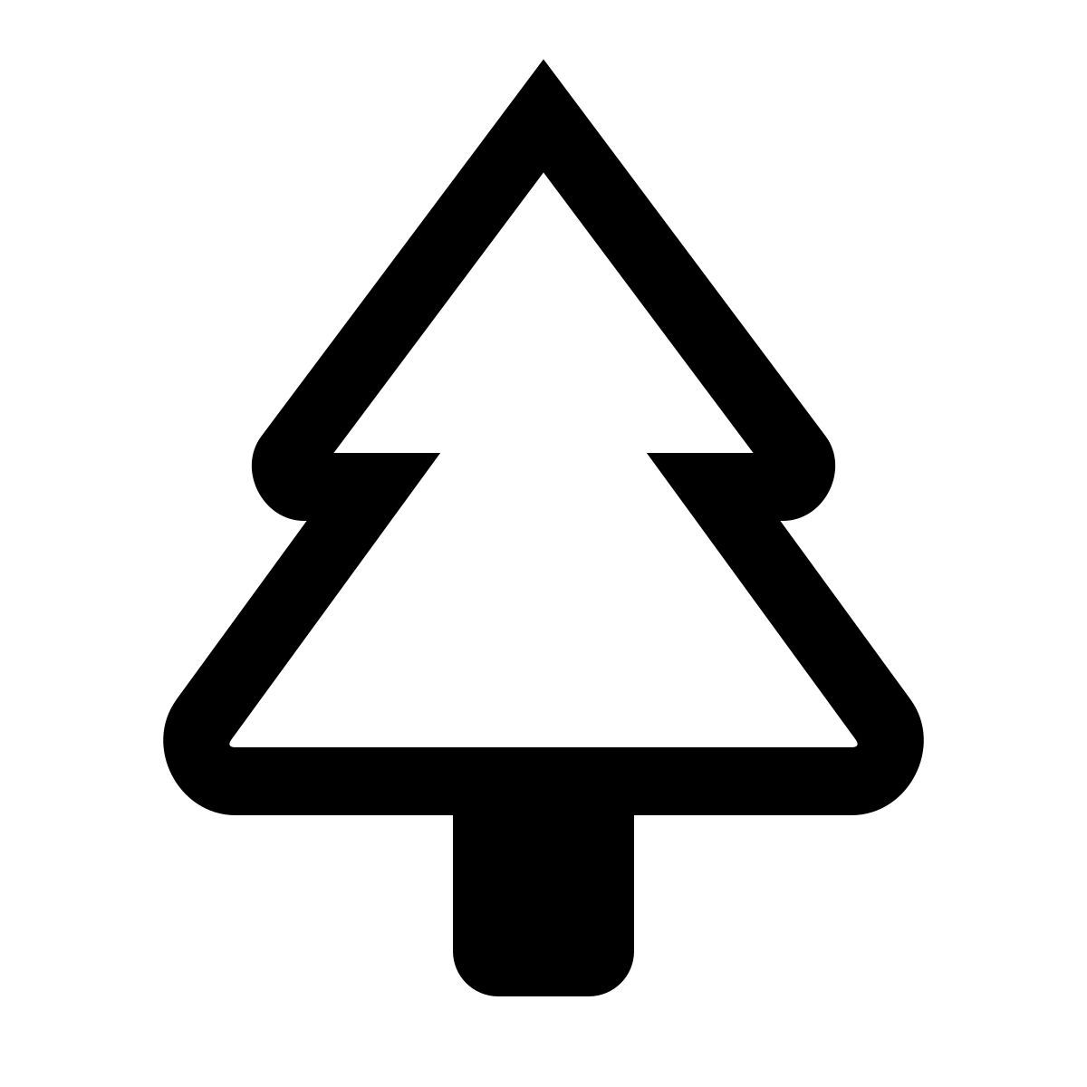 forma light style árbol conífero icon