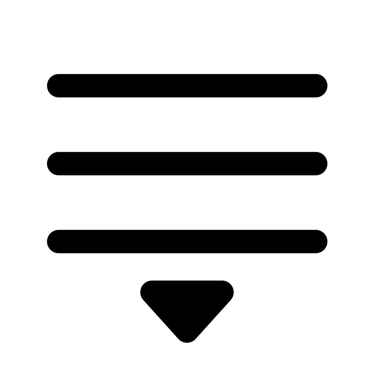 forma light style arrastrar lista hacia abajo icon