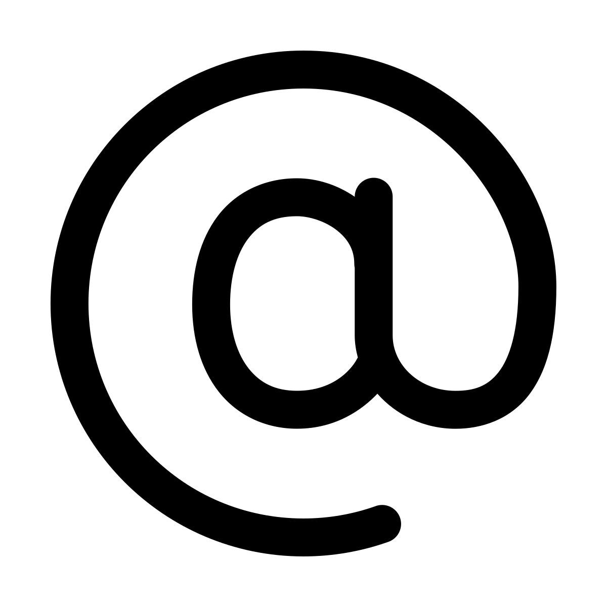 forma light style email sign icon