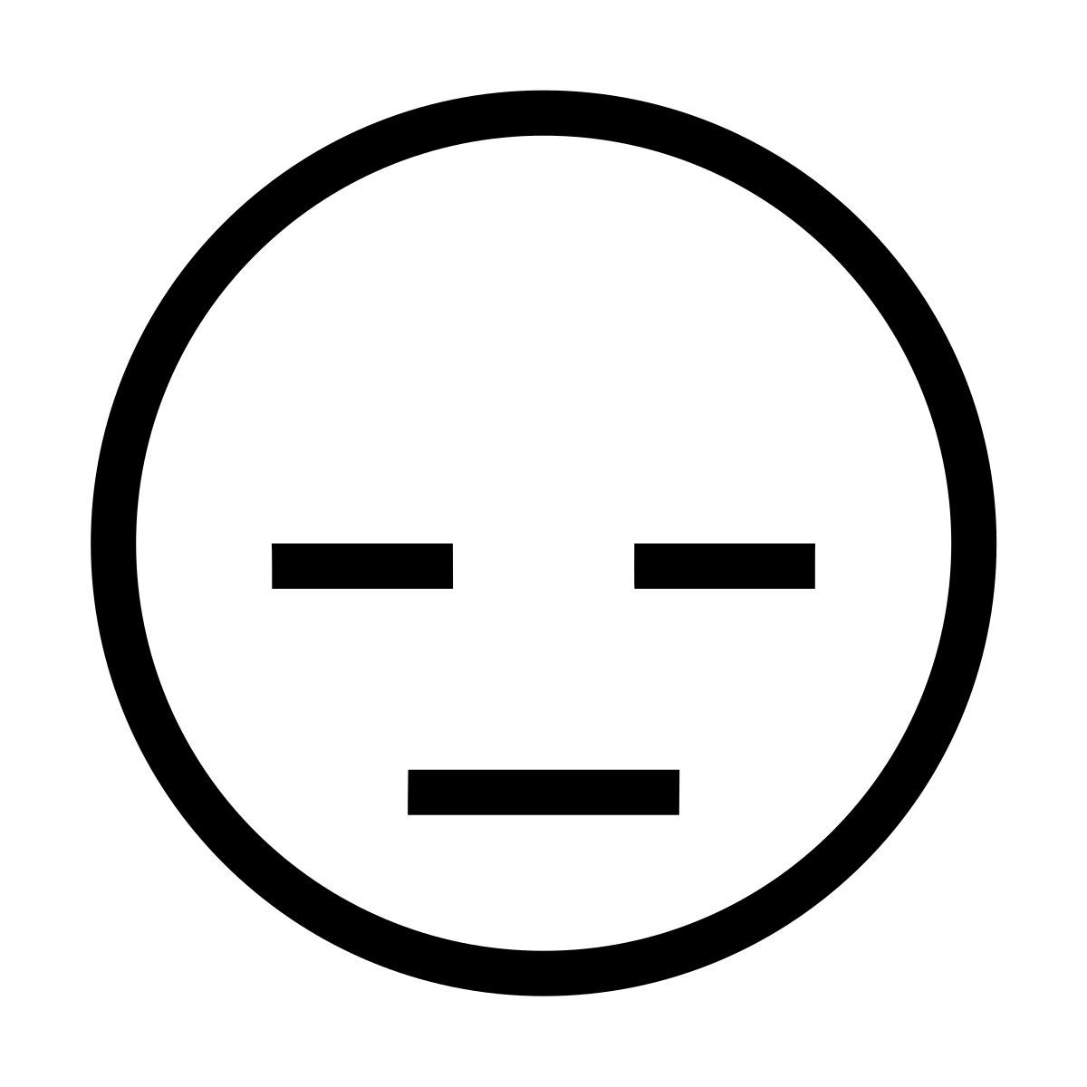 icône visage sans expression forma light style