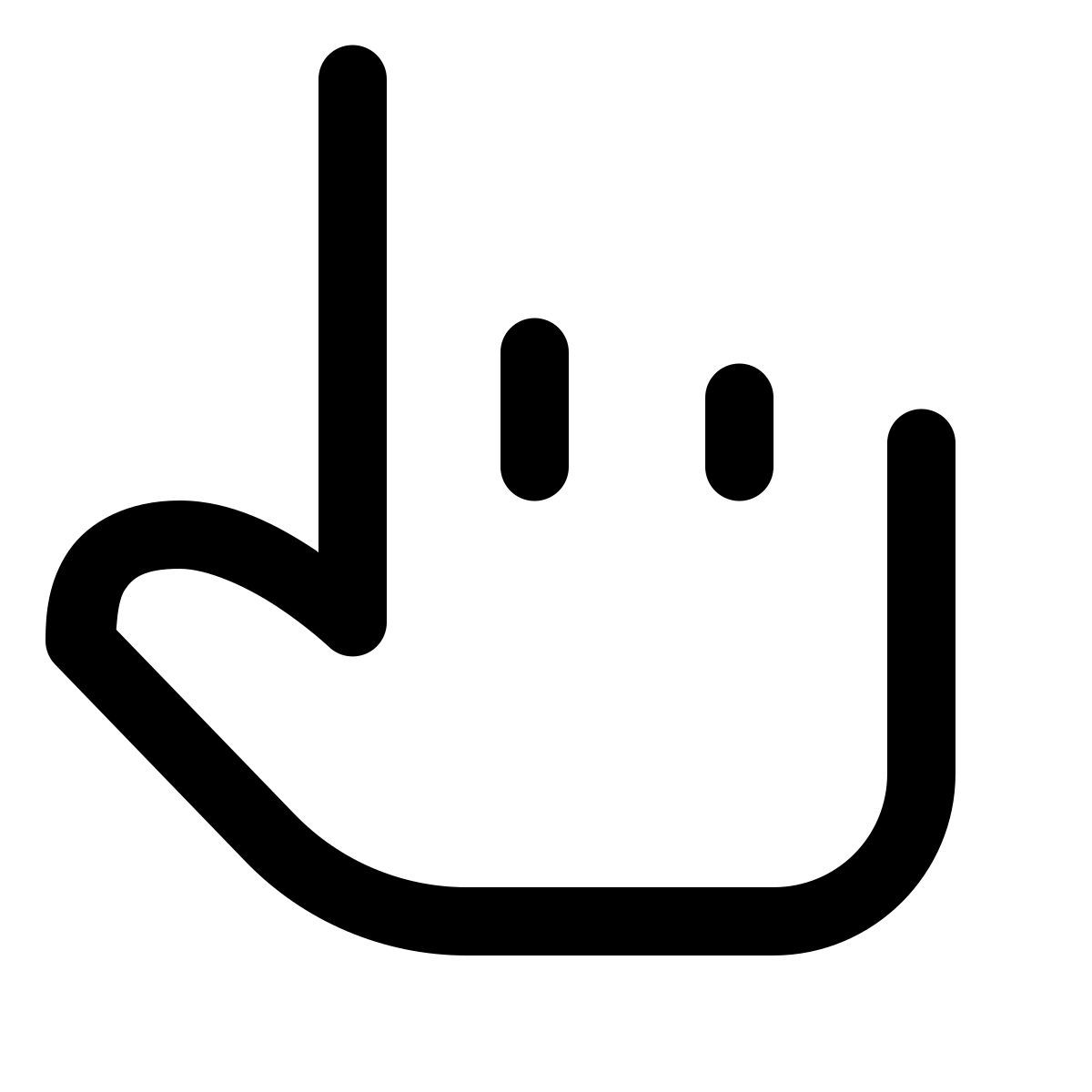 forma light style 손가락과 엄지 손가락 icon