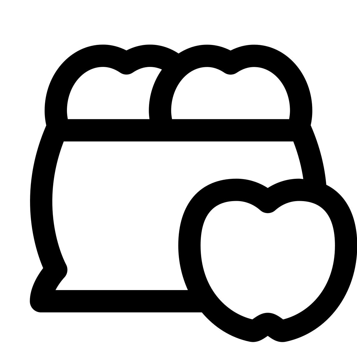 forma light style sacchetto di frutta icon