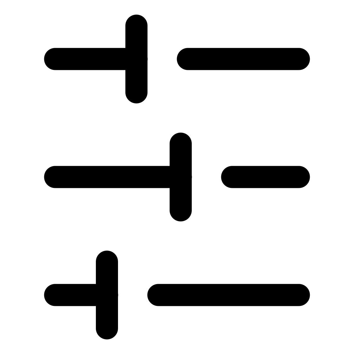 forma light style mezclador horizontal ajustes icon