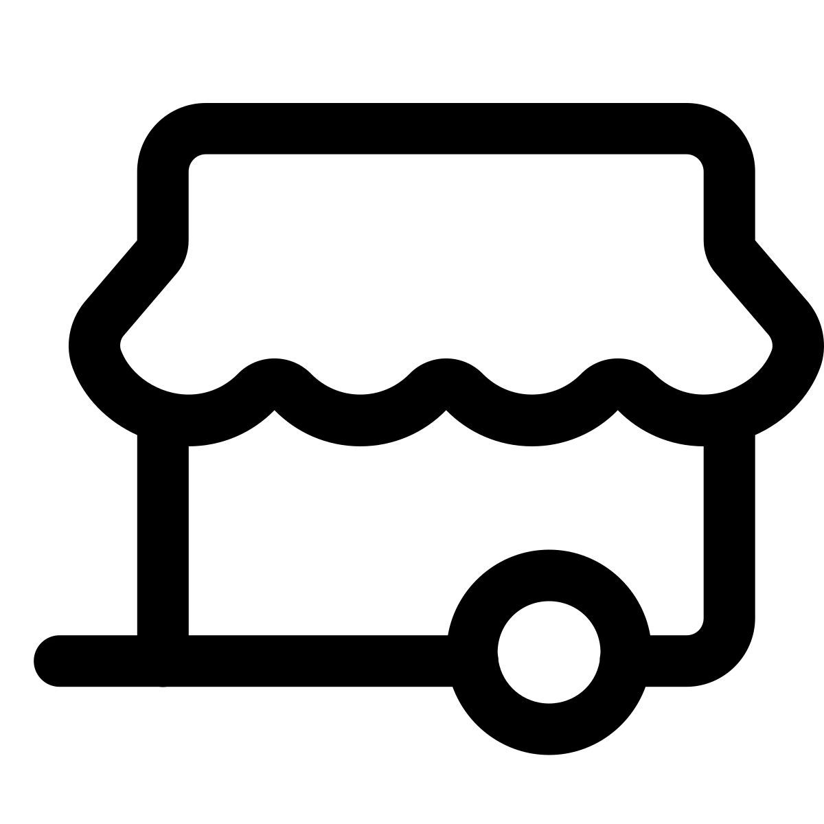 forma light style 바퀴가있는 키오스크 icon