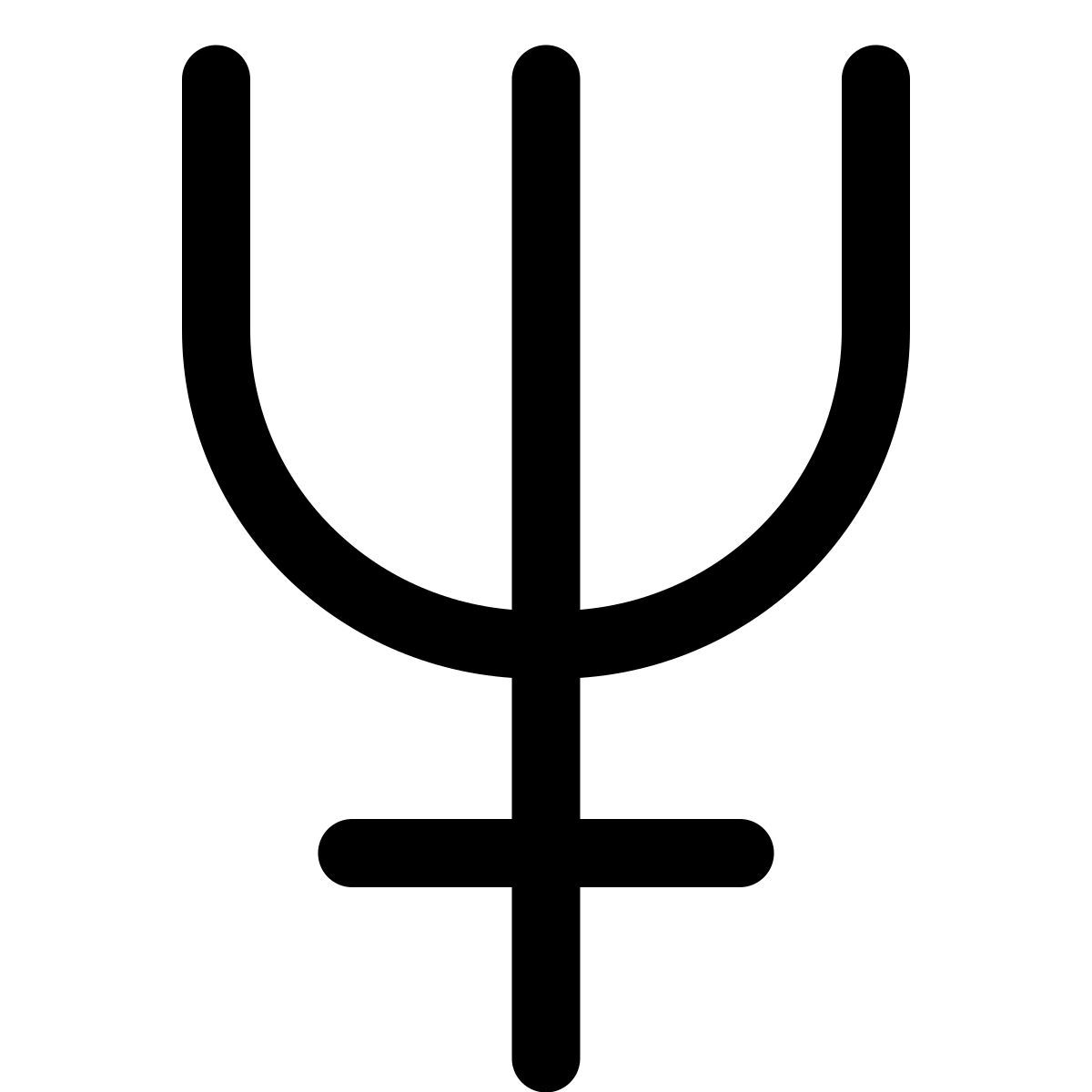 forma light style símbolo de neptuno icon
