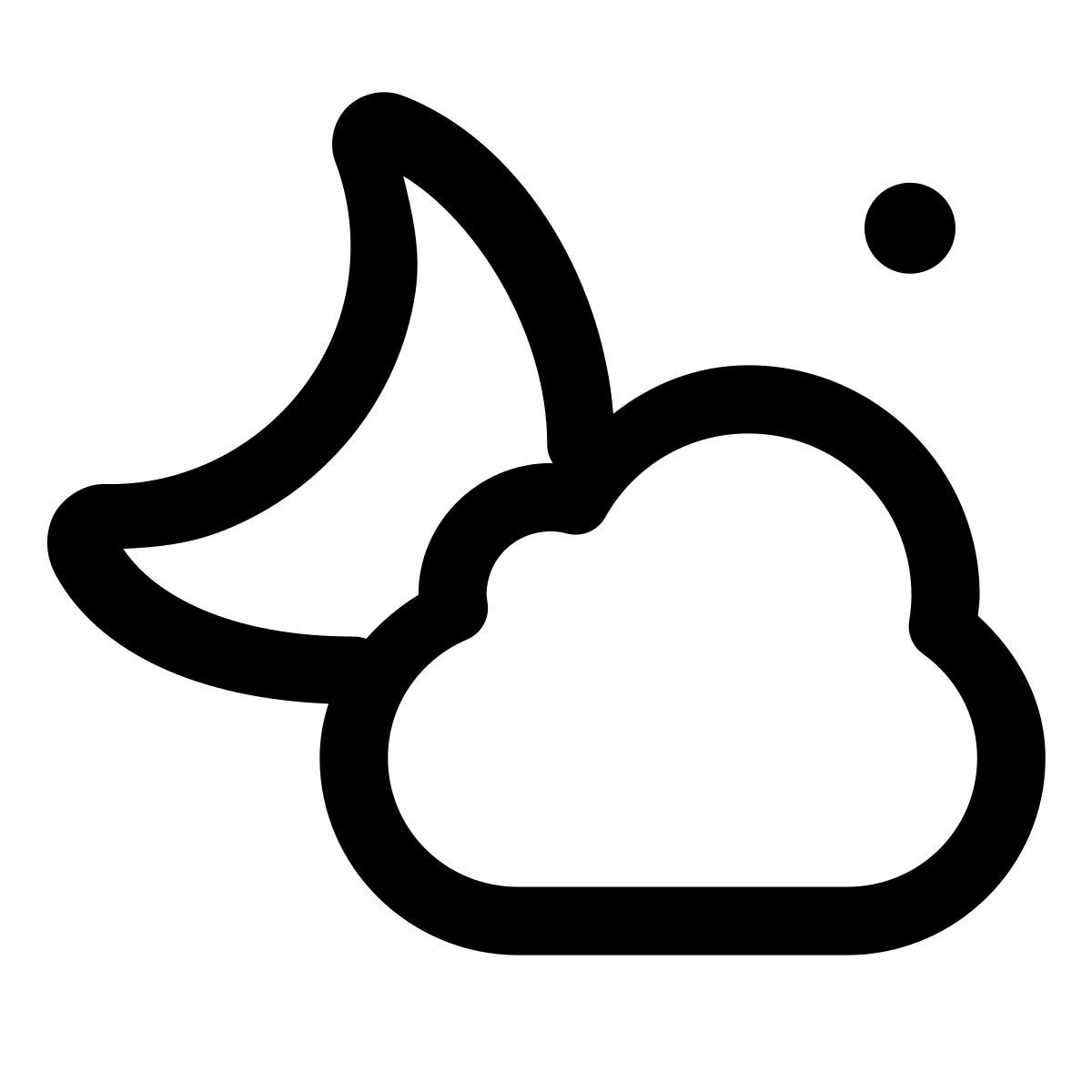 forma light style nuit partiellement nuageuse icon