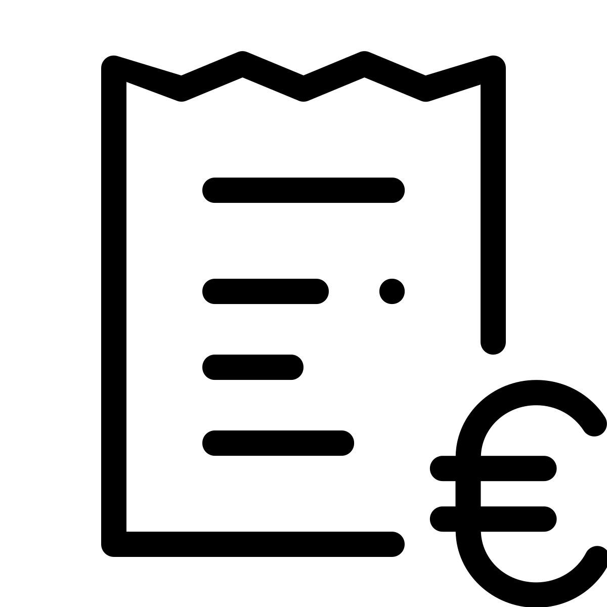 forma light style recibo euro icon