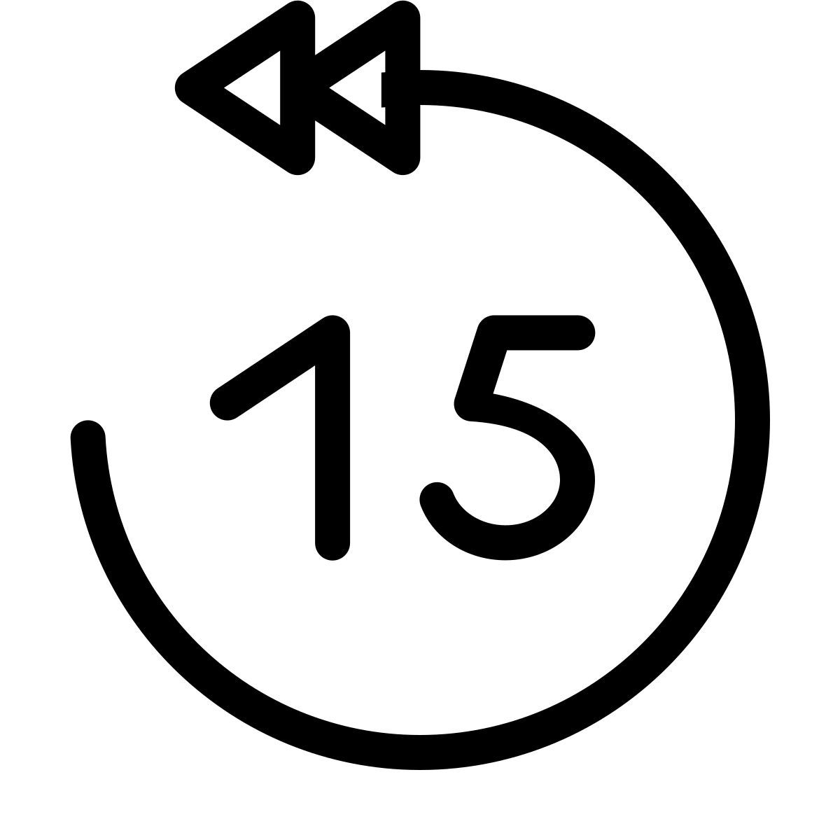 forma light style skip 15 seconds back icon