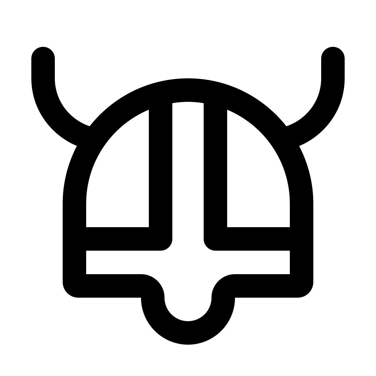 forma light style casco de vikingo icon